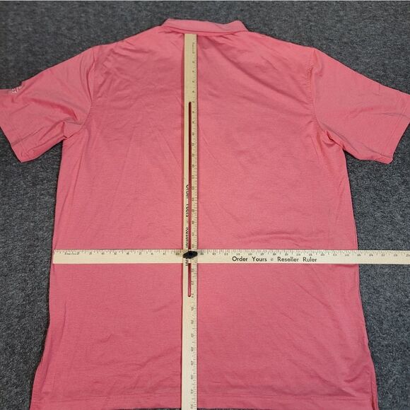 Peter Millar Summer Comfort Mens Size XL Polo Golf Shirt Light Red Performance - Picture 7 of 10